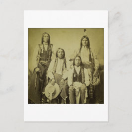 Postal Stereoview de la época de los Cuatro Cheyenne Scou