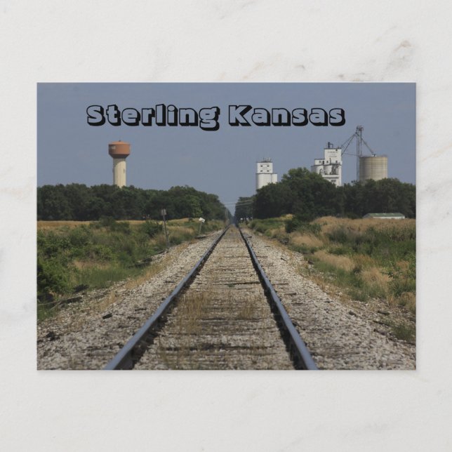 Postal Sterling Kansas West of town POST CARD (Anverso)