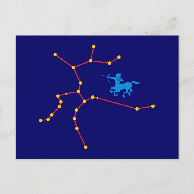 Postal Sternbild Schütze constellation Sagittarius (Anverso)