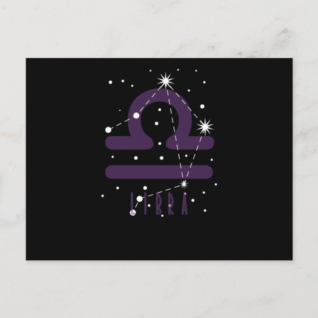 Postal Sternzeichen Waage "Libra" (Anverso)