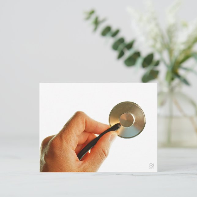 Postal  Stethoscope Hospital Sick Get well Get well soon  (Anverso de pie)
