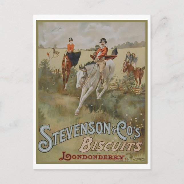 Postal Stevenson Cos. Biscuits Londonderry Ad (Anverso)