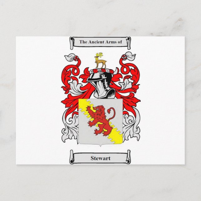 Postal Stewart (inglés) Escudo de armas (Anverso)