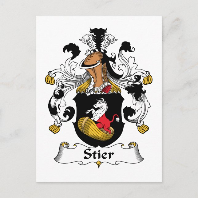 Postal Stier Family Crest (Anverso)