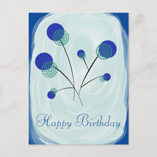 Postal Stilisierte Blumen (Anverso)