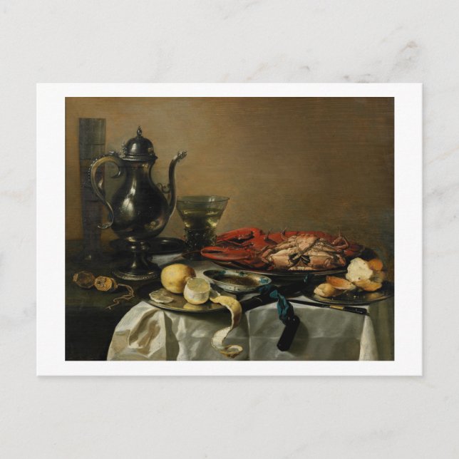 Postal Still Life, 1643 (petróleo en el panel) (Anverso)