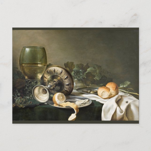 Postal Still Life by Willem Claeszoon Heda (Anverso)