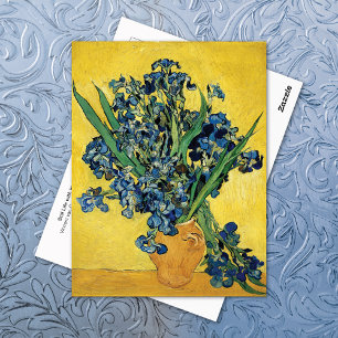 Postal Still Life Irias Clay Pot Vincent van Gogh