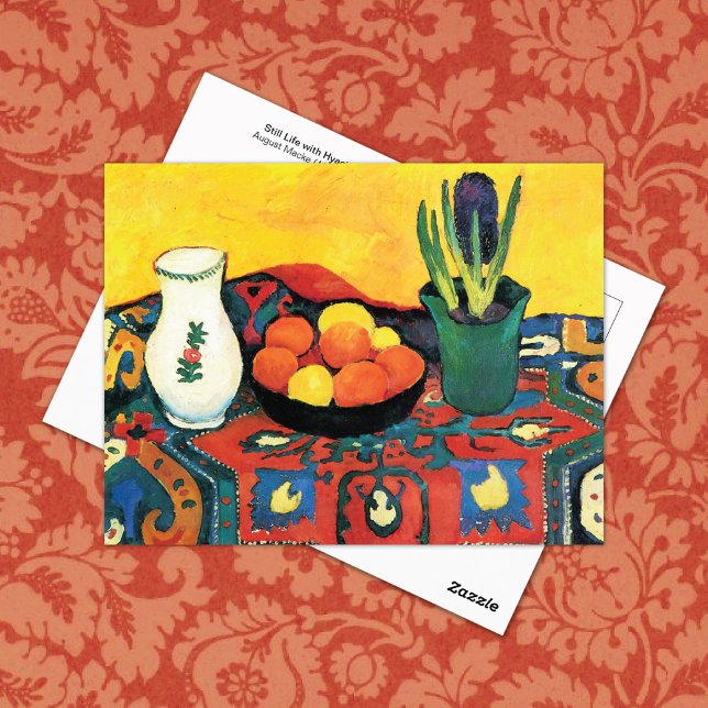 Postal Still Life Purple Hyacinin August Macke (Subido por el creador)