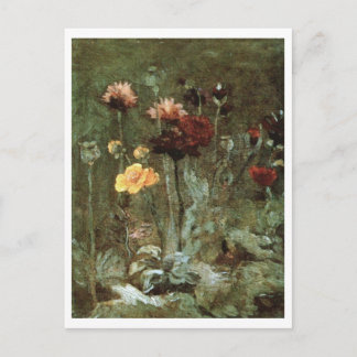 Postal Still Life Scabiosa, Ranunculus, Van Gogh Bella Ar