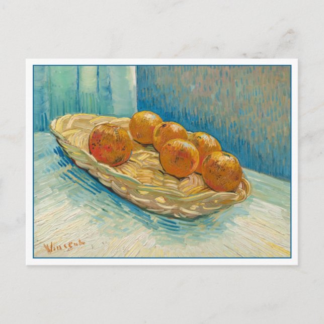 Postal Still Life Seis Naranjas de van Gogh (Anverso)
