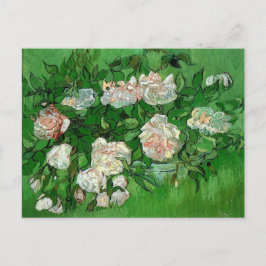 Postal Still Life - Vase con rosas rosas rosas Vincent va