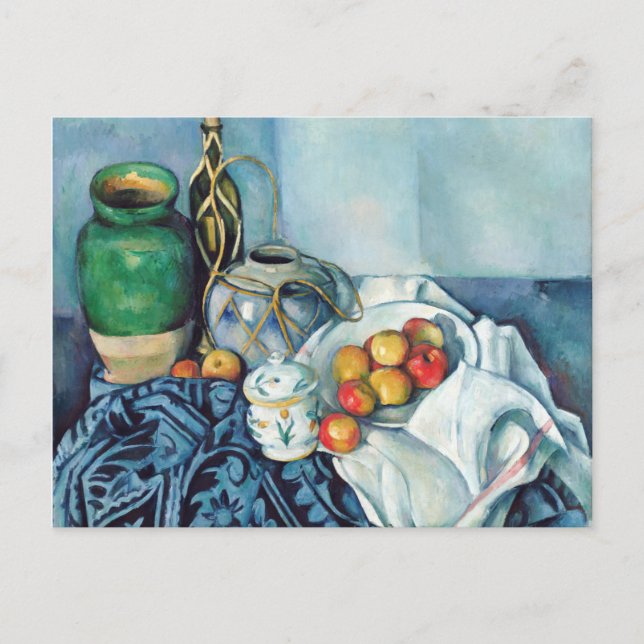 Postal Still Life with Apples 1 de Paul Cézanne (Anverso)