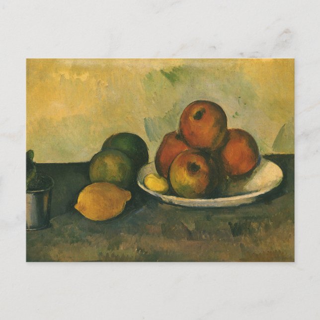 Postal Still Life with Apples de Paul Cezanne (Anverso)