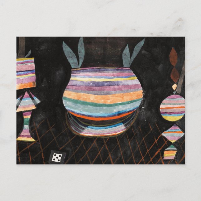 Postal Still Life with Dice, 1923 by Paul Klee (Anverso)