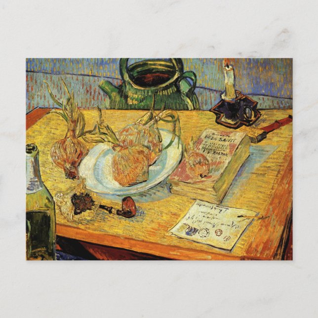 Postal Still Life with Drawing Board por Vincent van Gogh (Anverso)