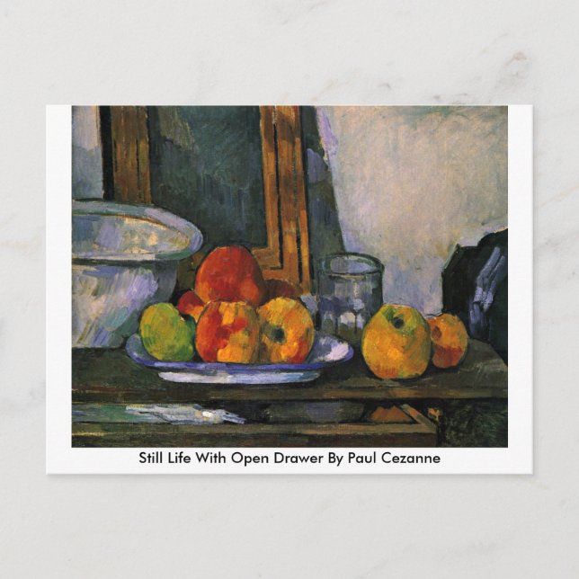 Postal Still Life With Open Drake De Paul Cezanne (Anverso)
