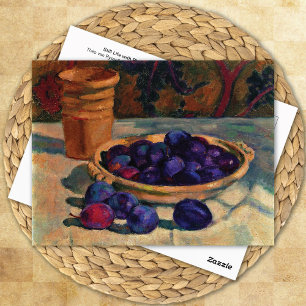 Postal Still Life with Plums Théo van Rysselberghe