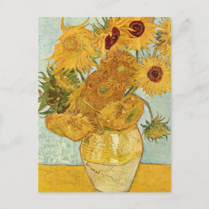 Postal Stilleben mit 12 Sonnenblumen de Vincent van Gogh