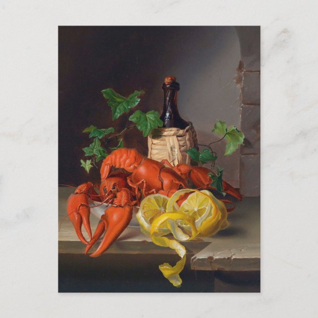 Postal Stillleben mit Hummer de Anonymous (Anverso)
