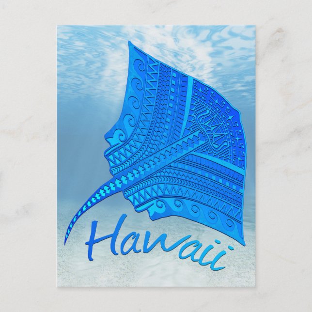 Postal Stingray tribal hawaiano (Anverso)