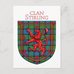Postal Stirling Tartán Scottish Plaid Lion Rampant