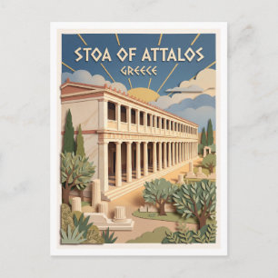 Postal Stóa de Átalo Atenas Grecia