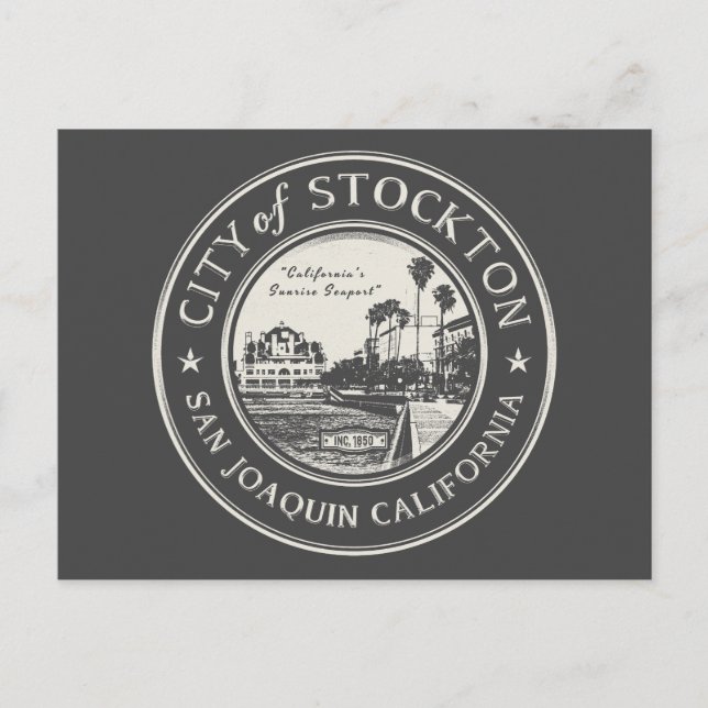 POSTAL STOCKTON SAN JOAQUIN CALIFORNIA (Anverso)