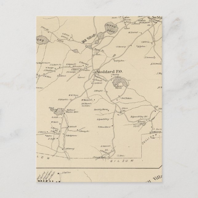 Postal Stoddard, Cheshire Co (Anverso)