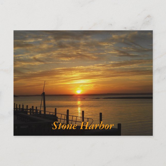 Postal Stone Harbour Sunset (Anverso)