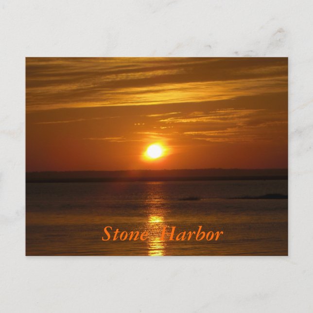 Postal Stone Harbour Sunset (Anverso)