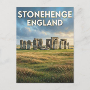 Postal Stonehenge Inglaterra Antiguo Paisaje de Piedra