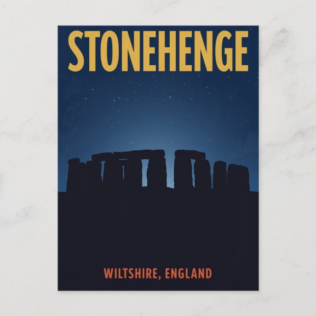 Postal Stonehenge Inglaterra Punto de Interés (Anverso)