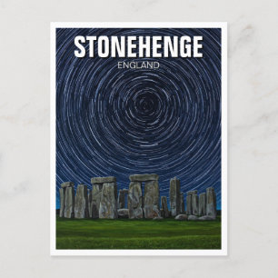 Postal Stonehenge Inglaterra Reino Unido Startrails