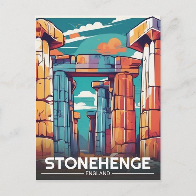 Postal Stonehenge Inglaterra Wiltshire Patrimonio de la H (Anverso)