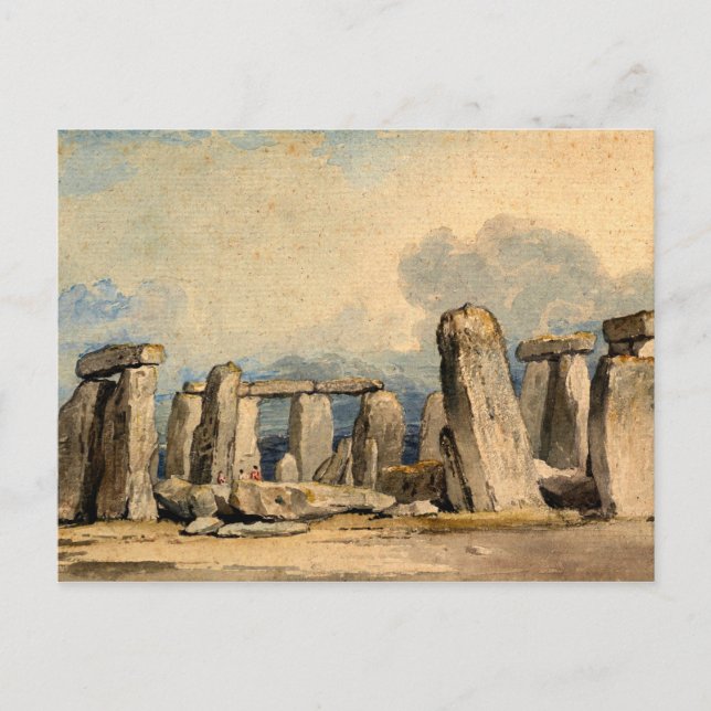 Postal Stonehenge, paisaje, pintura (Anverso)