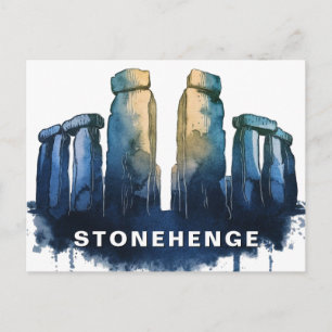 Postal Stonehenge, Reino Unido Acuarela