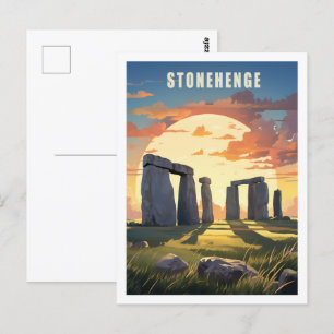 Postal Stonehenge Reino Unido Famous Travel Place