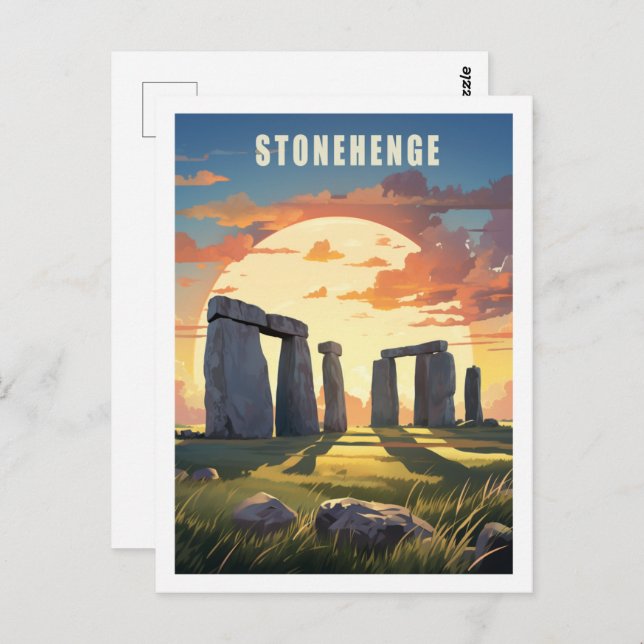 Postal Stonehenge Reino Unido Famous Travel Place (Anverso / Reverso)