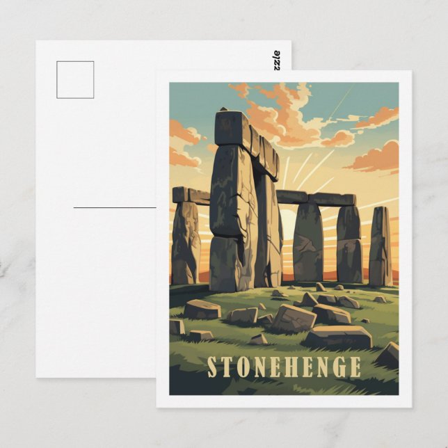 Postal Stonehenge Reino Unido Famous Travel Place (Anverso / Reverso)
