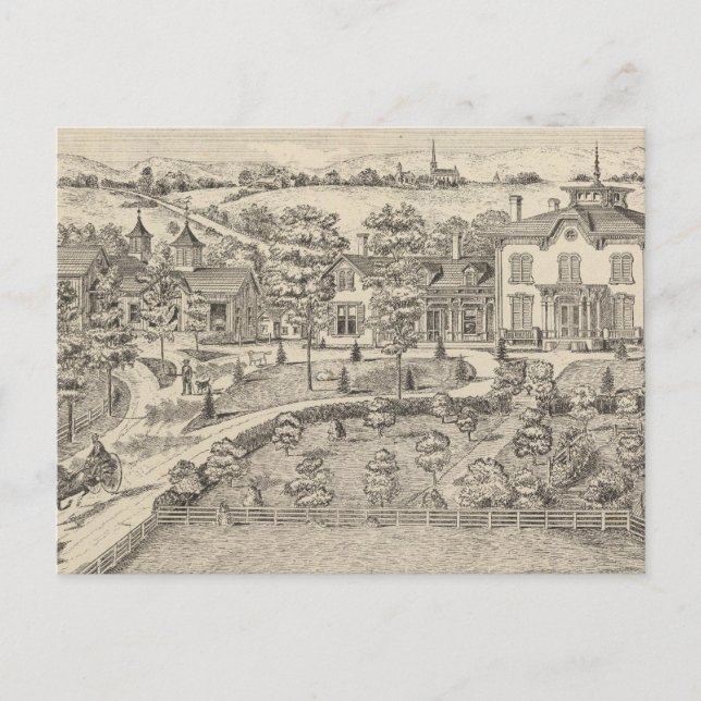 Postal Stonehenge una residencia y granja (Anverso)