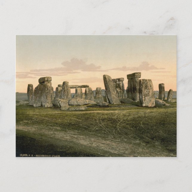 Postal Stonehenge, Wiltshire, Inglaterra c.1895 (Anverso)