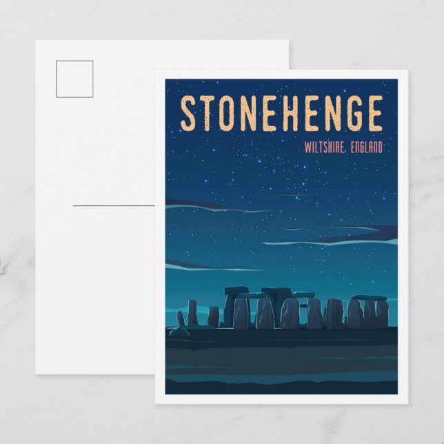 Postal Stonehenge Wiltshire Inglaterra Viajes de época (Anverso / Reverso)