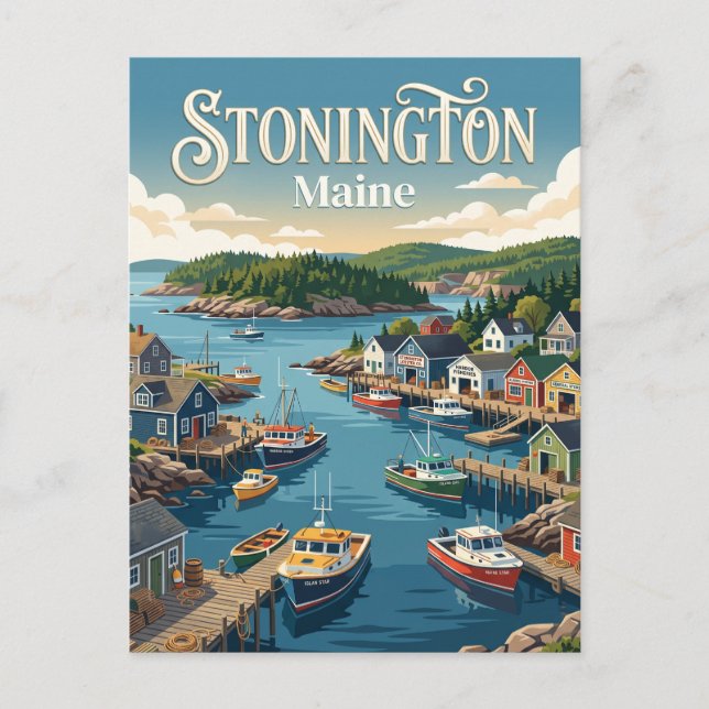 Postal Stonington, Maine (Anverso)
