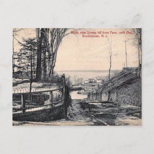Postal Stony Hill, Bordentown, Nueva Jersey, Vintage