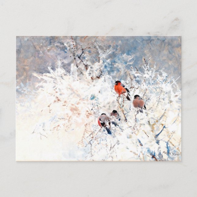 Postal Stoopendaal - Bullfinches, arte fino (Anverso)