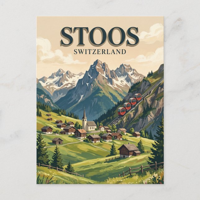 Postal Stoos Suiza (Anverso)