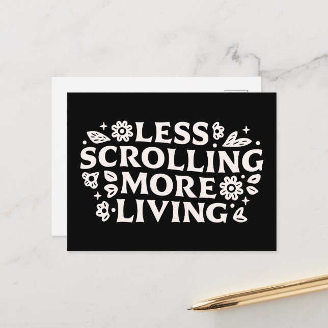 Postal Stop scrolling doomscrolling quotes aesthetic (Anverso/Reverso In Situ)