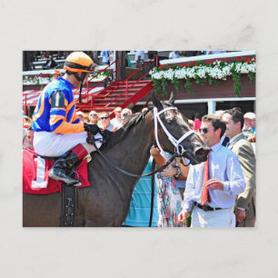 Postal Stopchargingmaria victoriosa en su primera carrera