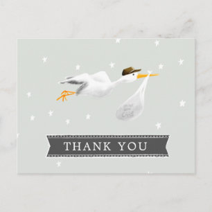 Postal Stork Baby Shower Gracias
